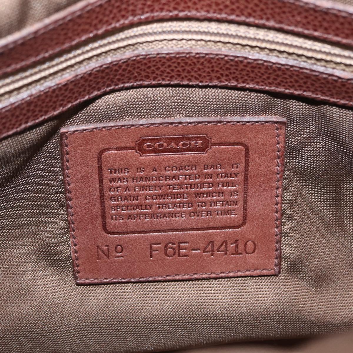 Coach Boston Bag Leather Brown Gold Tone Auth 208188