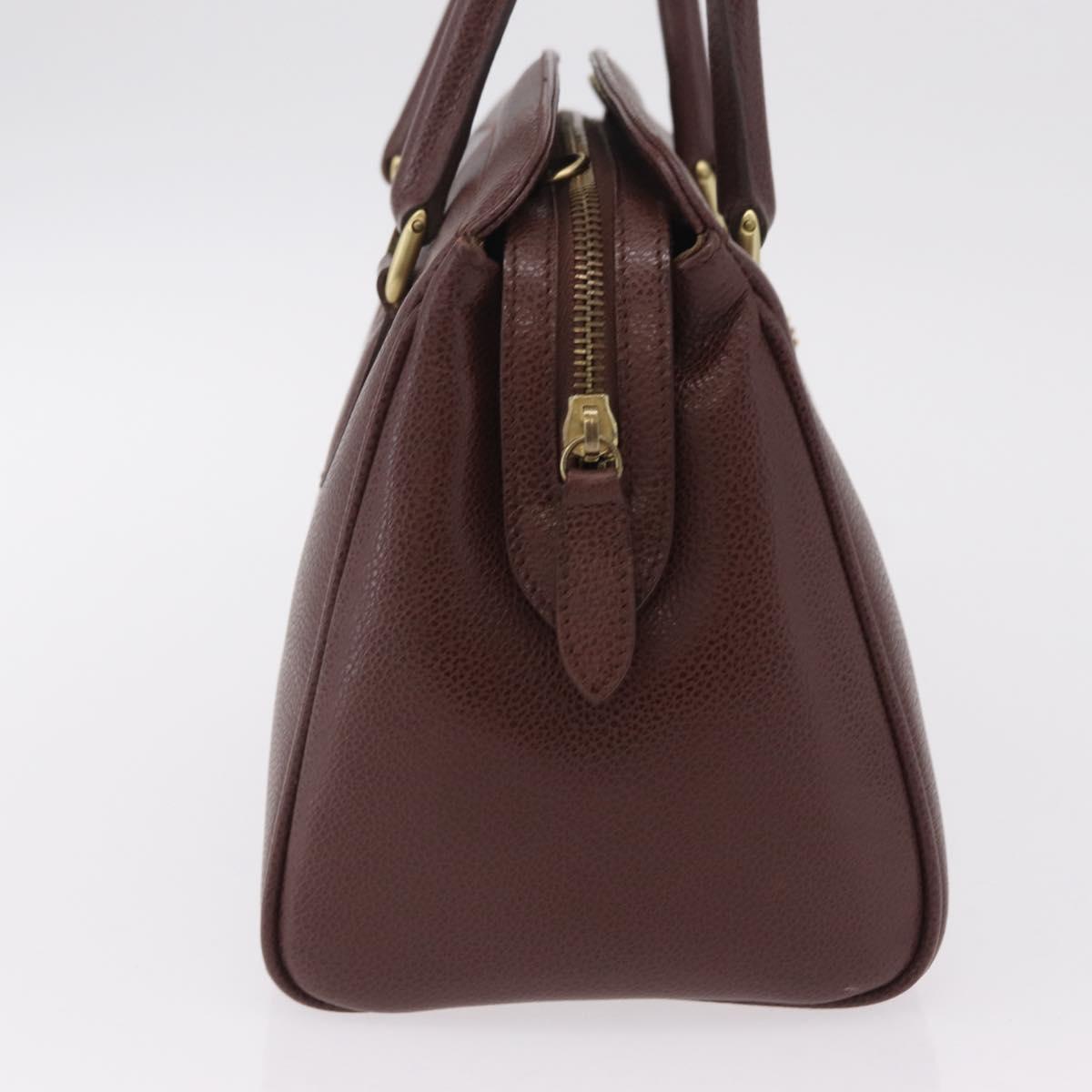 Coach Boston Bag Leather Brown Gold Tone Auth 208188
