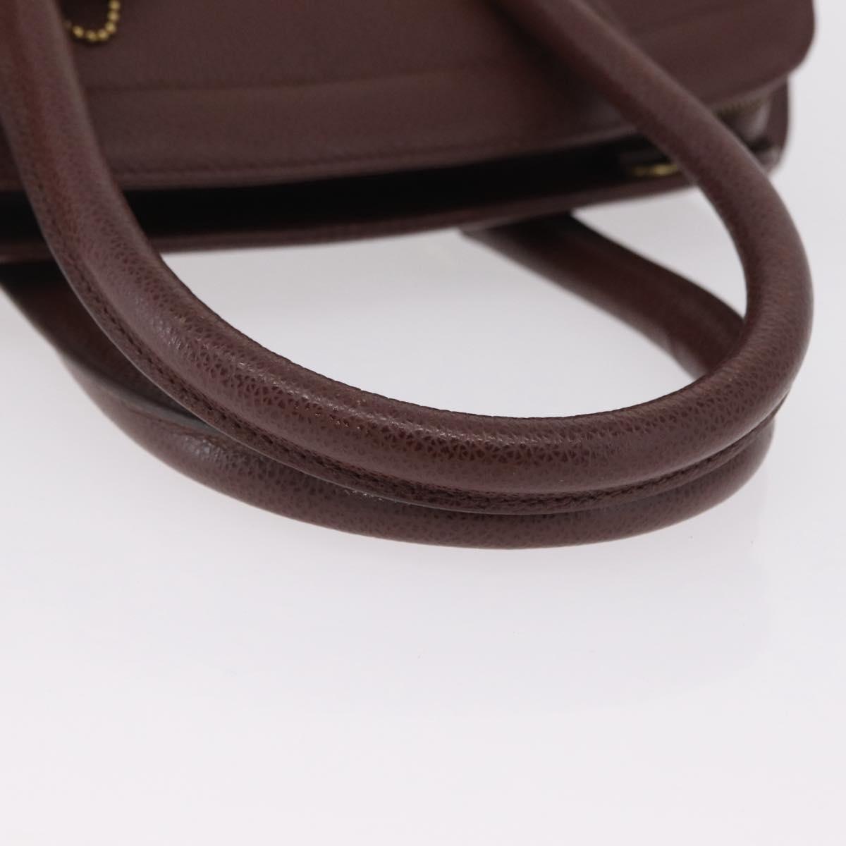 Coach Boston Bag Leather Brown Gold Tone Auth 208188
