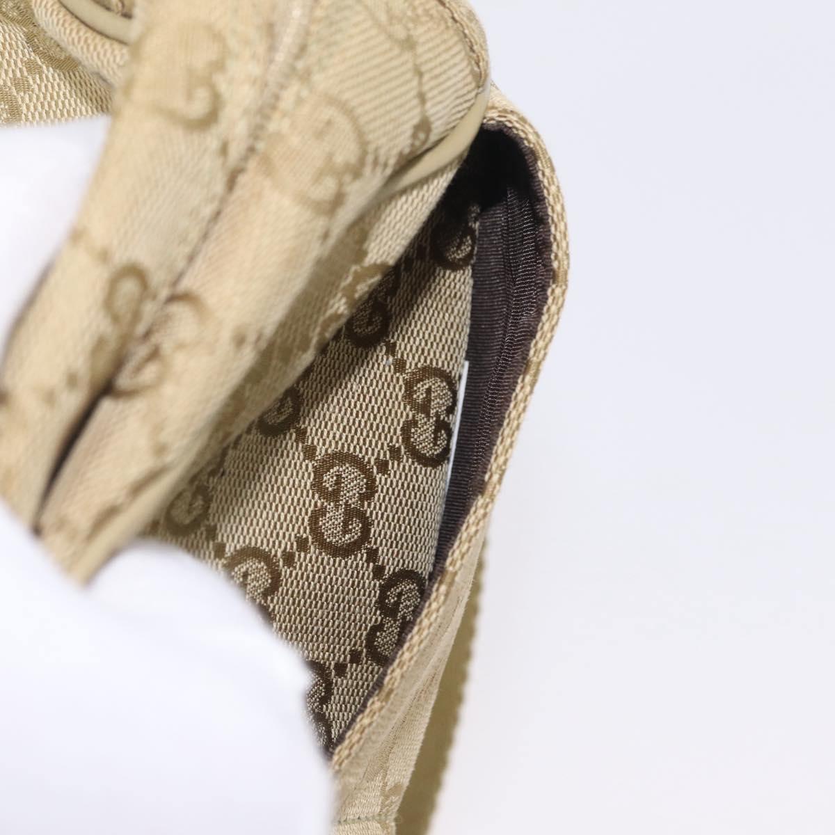 GUCCI GG Canvas Shoulder Bag Beige Gold 90781 Auth 208203