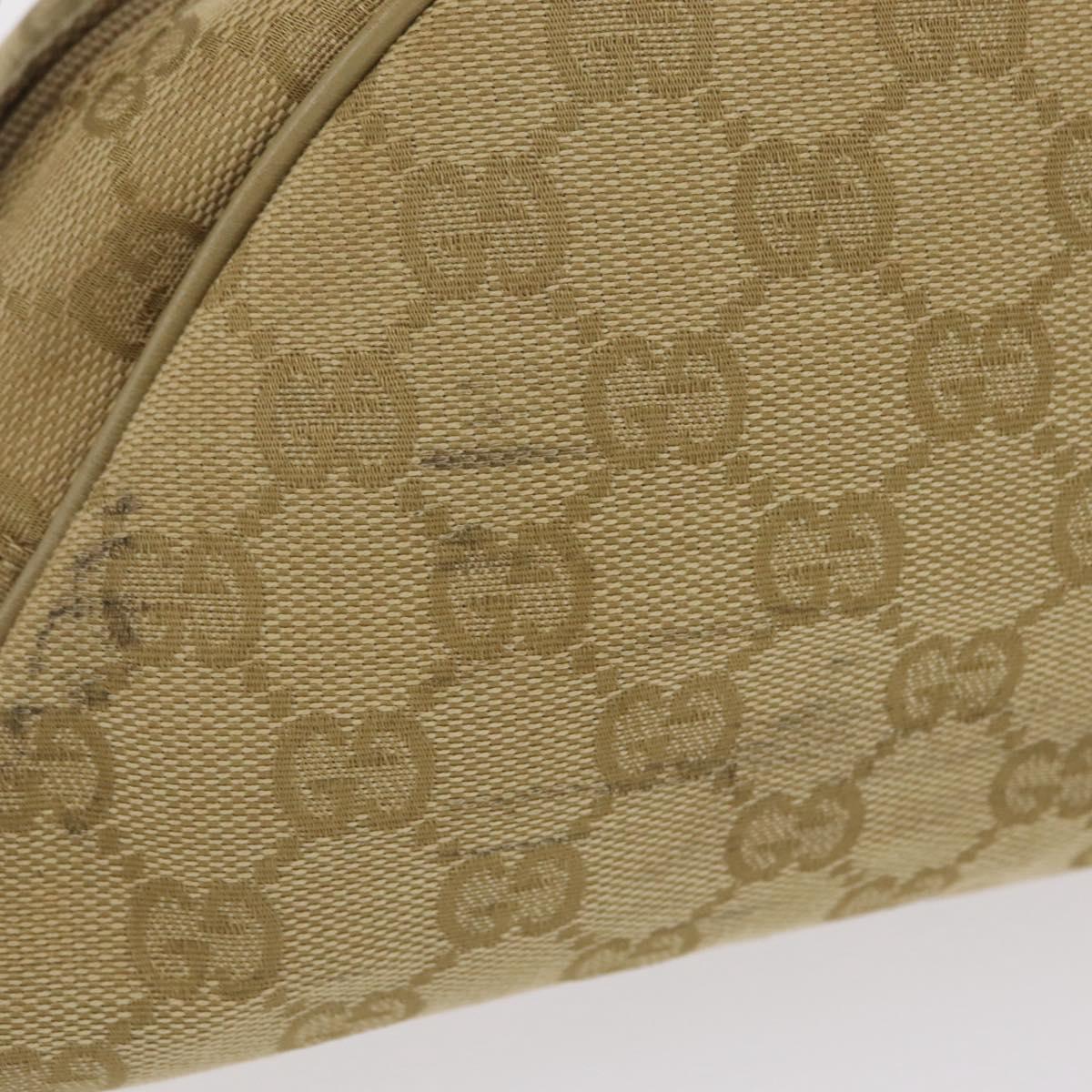 GUCCI GG Canvas Shoulder Bag Beige Gold 90781 Auth 208203