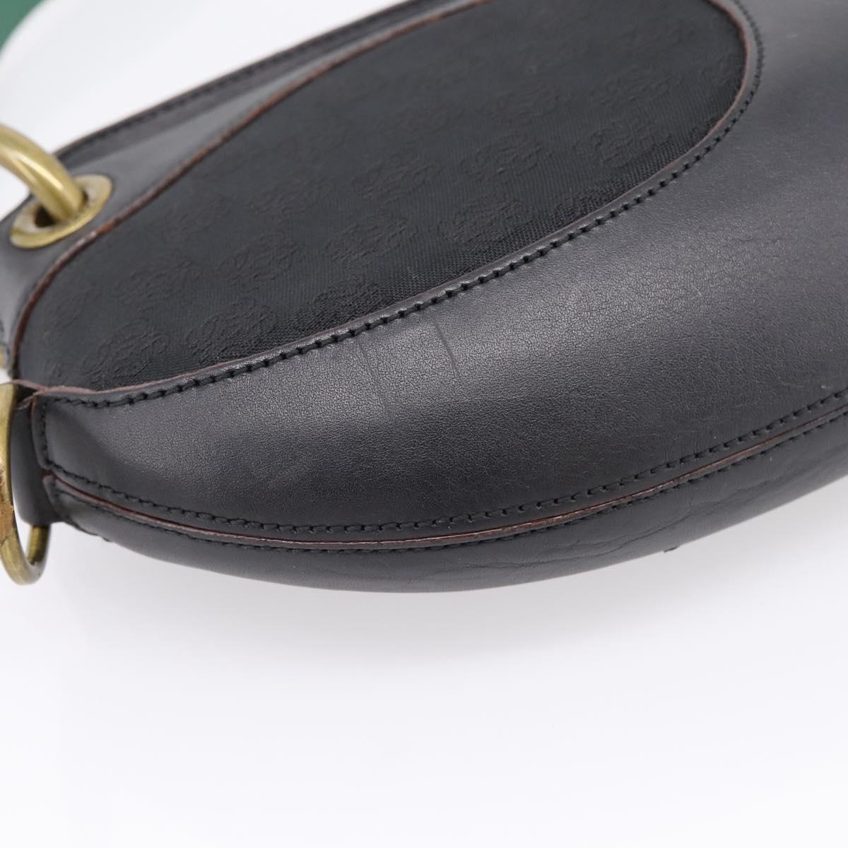 LOEWE Shoulder Bag Leather Black Gold Auth 208228V