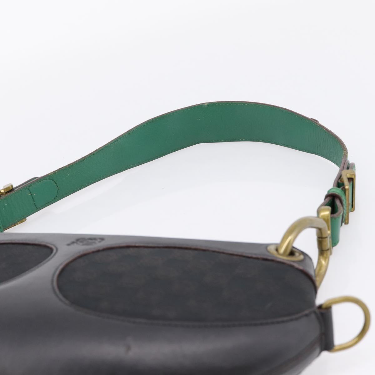 LOEWE Shoulder Bag Leather Black Gold Auth 208228V