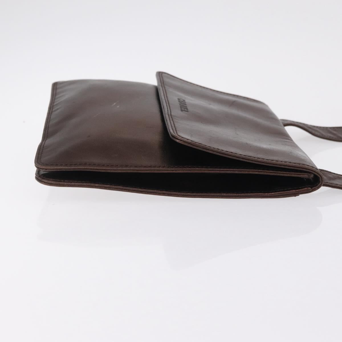 CHANEL Shoulder Bag Lamb Skin Bronze CC Auth 208250A