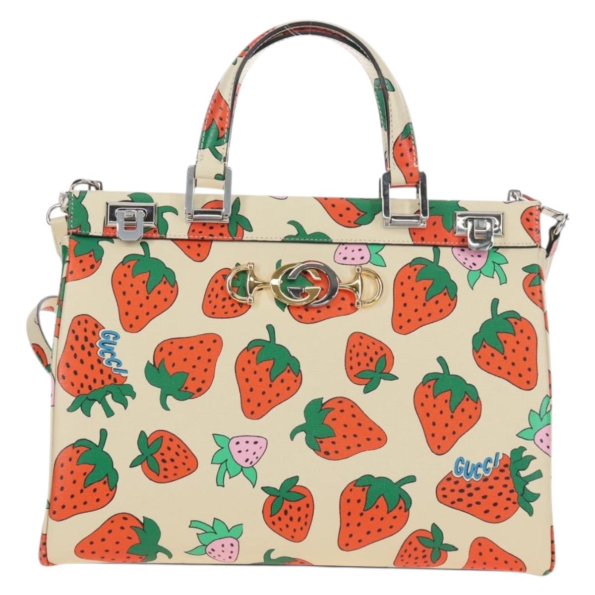 GUCCI Zumi Hand Bag Leather 2way Multicolor Silver 564714 Auth 208258SAM
