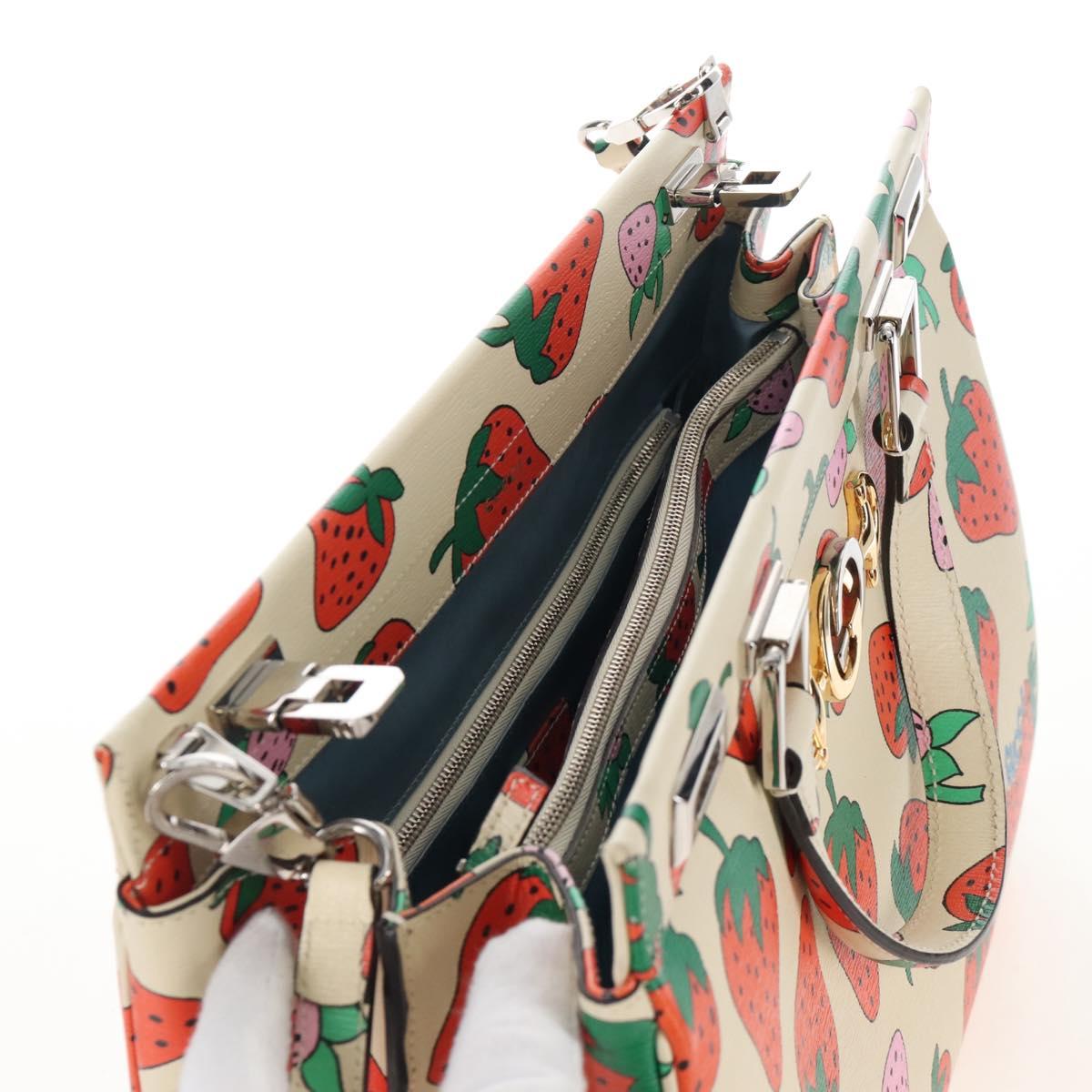 GUCCI Zumi Hand Bag Leather 2way Multicolor Silver 564714 Auth 208258SAM