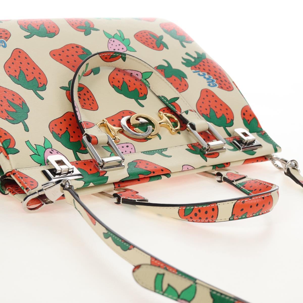 GUCCI Zumi Hand Bag Leather 2way Multicolor Silver 564714 Auth 208258SAM