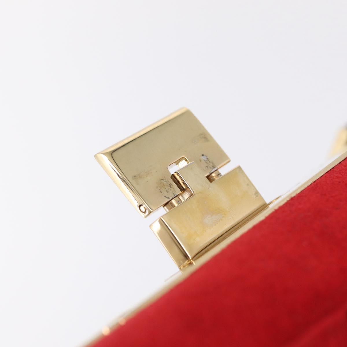Salvatore Ferragamo Shoulder Bag Wool Black Gold Auth 208263A