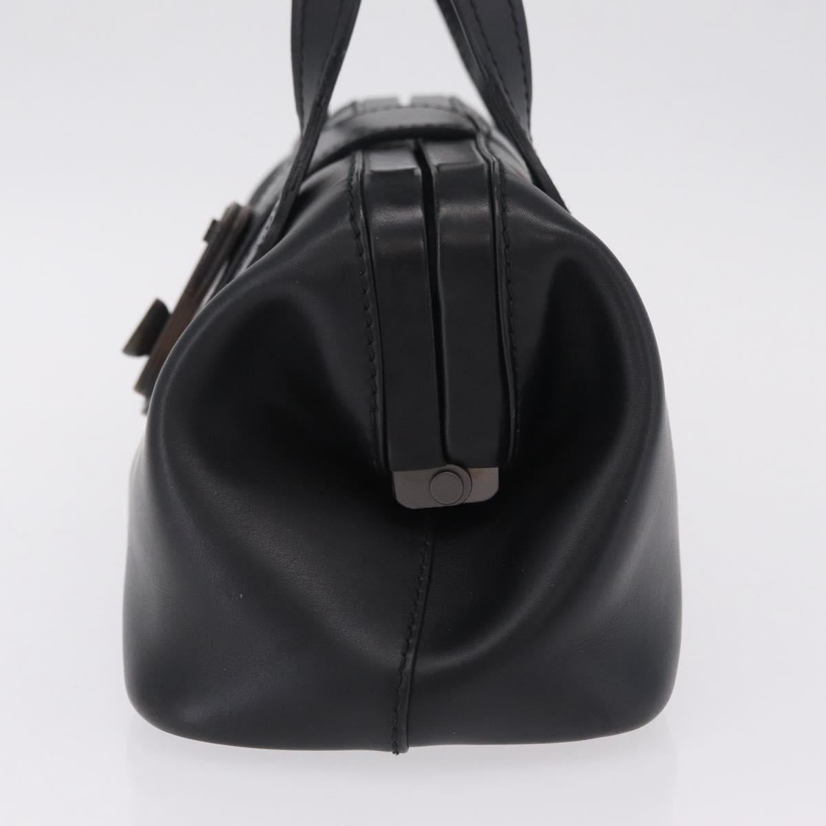 GUCCI Hand Bag Leather Black 105378 Auth 208277A