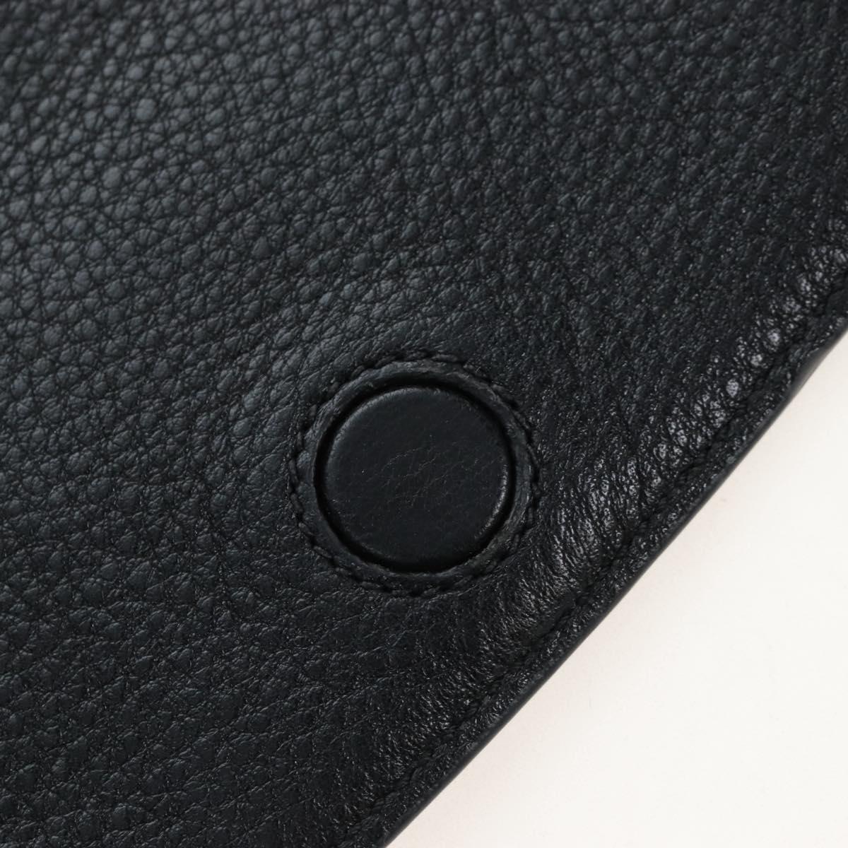 PRADA Shoulder Bag Vittero Dino Leather 2way Black Gold Auth 208279V