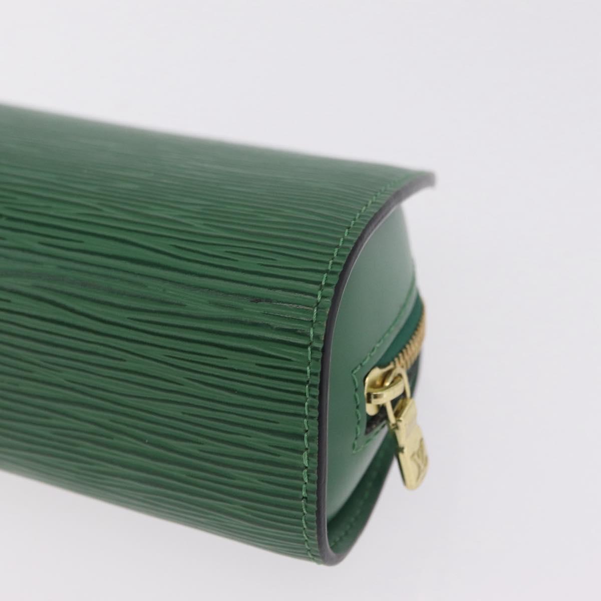 LOUIS VUITTON Epi Dauphine PM Cosmetic Pouch Green M48444 LV Auth 208283