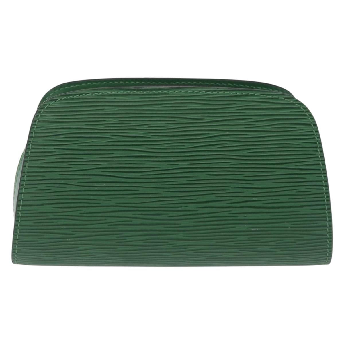 LOUIS VUITTON Epi Dauphine PM Cosmetic Pouch Green M48444 LV Auth 208283