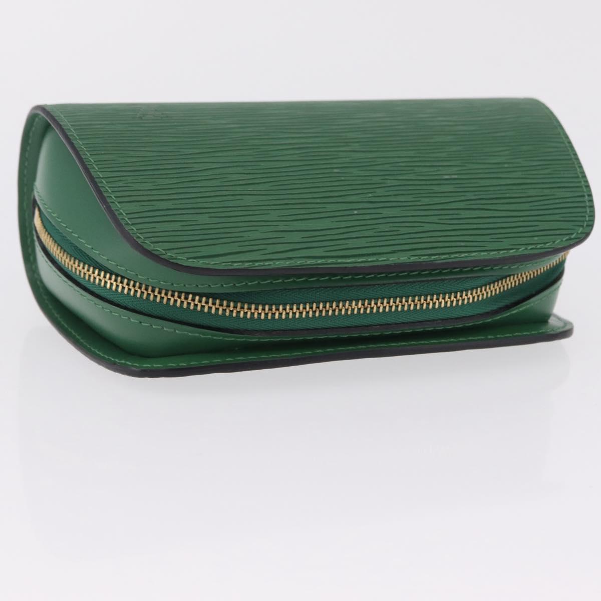 LOUIS VUITTON Epi Dauphine PM Cosmetic Pouch Green M48444 LV Auth 208283