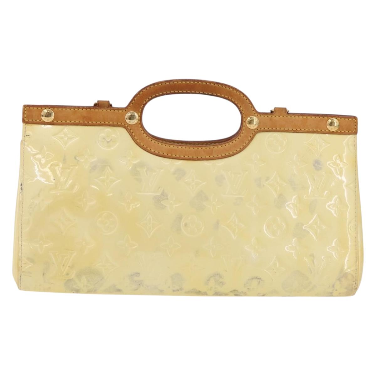 LOUIS VUITTON Monogram Vernis Roxbury Drive Bag 2way Perle M91374 LV Auth 208289