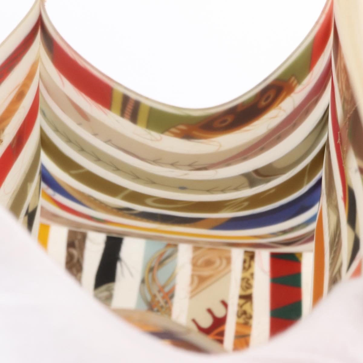 HERMES Hand Bag Vinyl Louvre Museum Limited Multicolor Auth 208295A