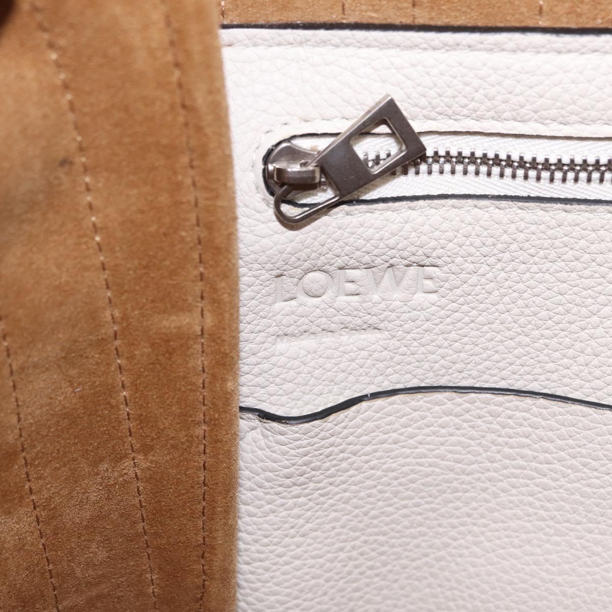 LOEWE Tote Bag Leather Red Silver Auth 208308A