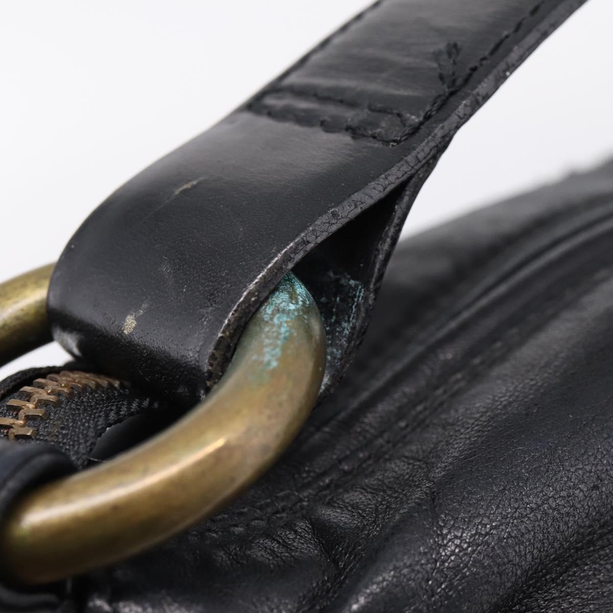 Chloe Hand Bag Leather Black Auth 208310M