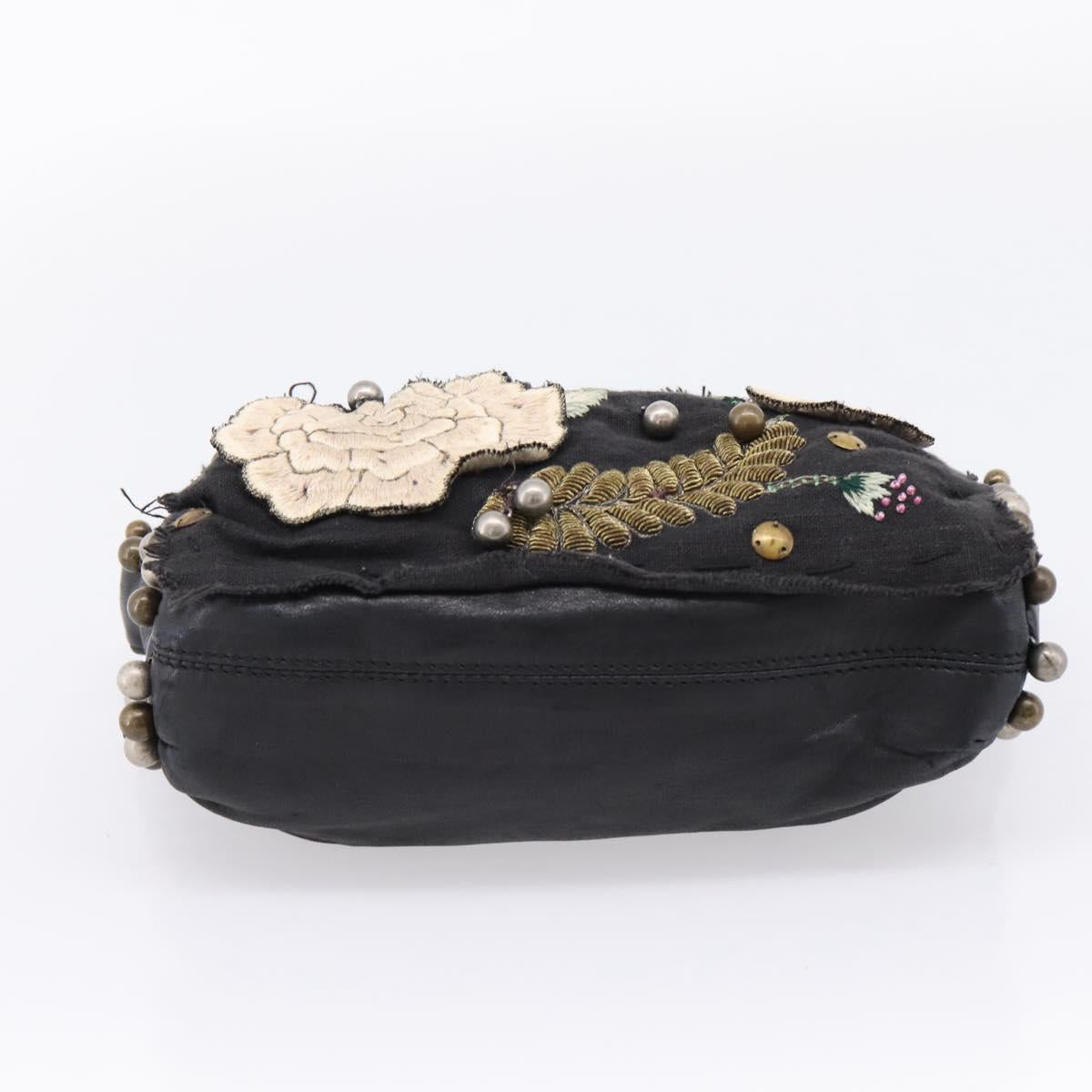 Chloe Hand Bag Leather Black Auth 208310M