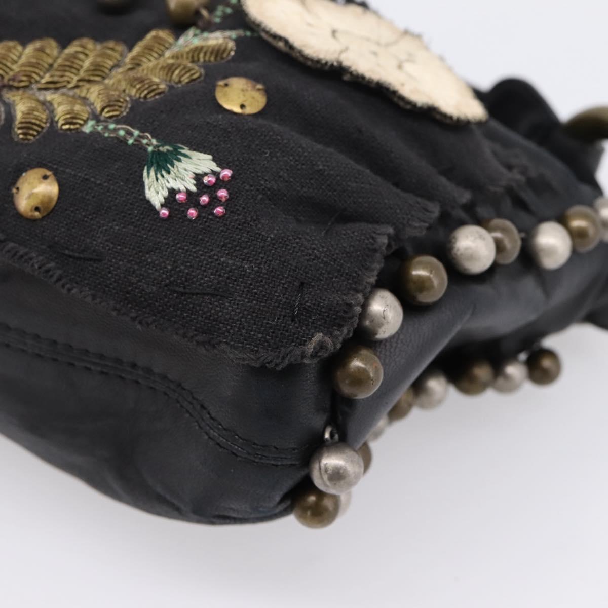 Chloe Hand Bag Leather Black Auth 208310M