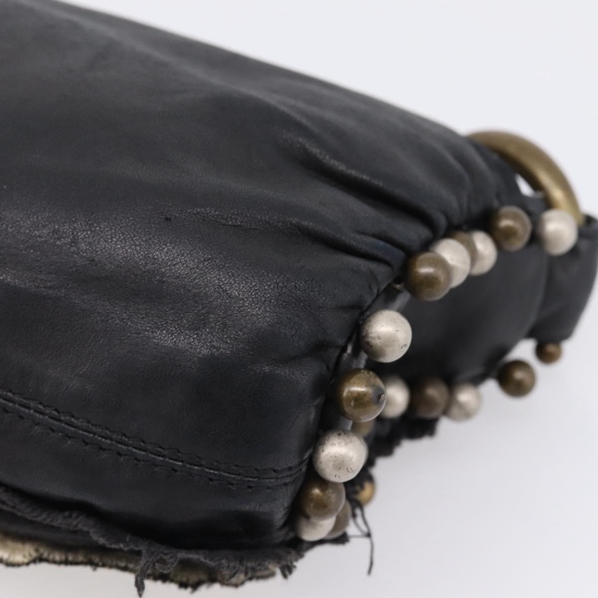 Chloe Hand Bag Leather Black Auth 208310M