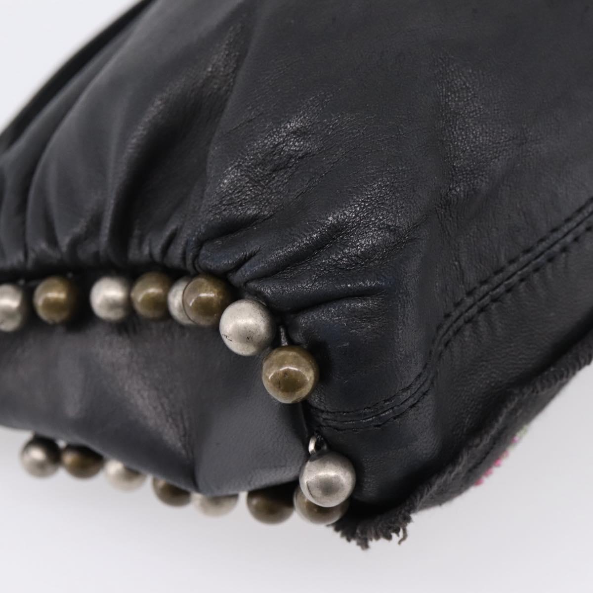 Chloe Hand Bag Leather Black Auth 208310M