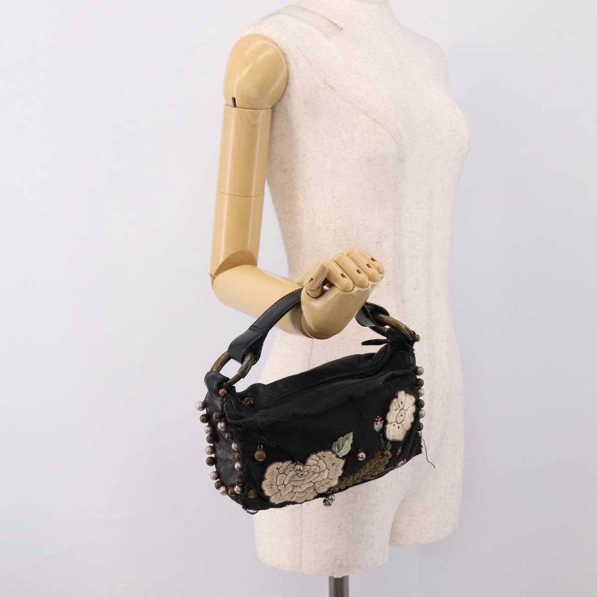 Chloe Hand Bag Leather Black Auth 208310M