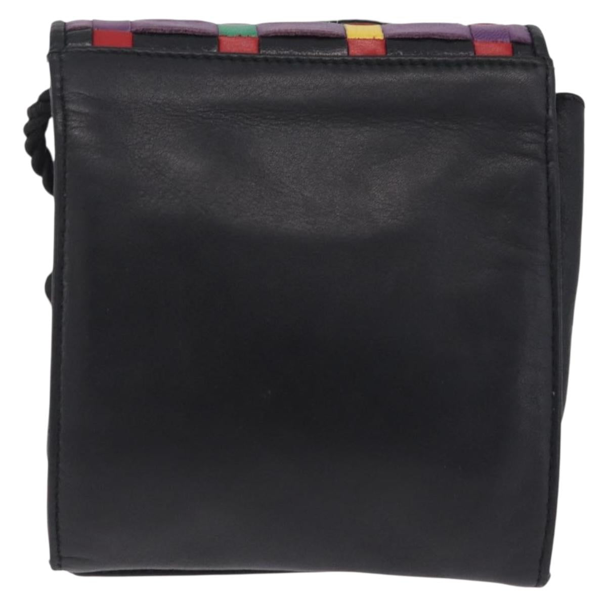 FENDI Shoulder Bag Leather Multicolor Auth 208320A