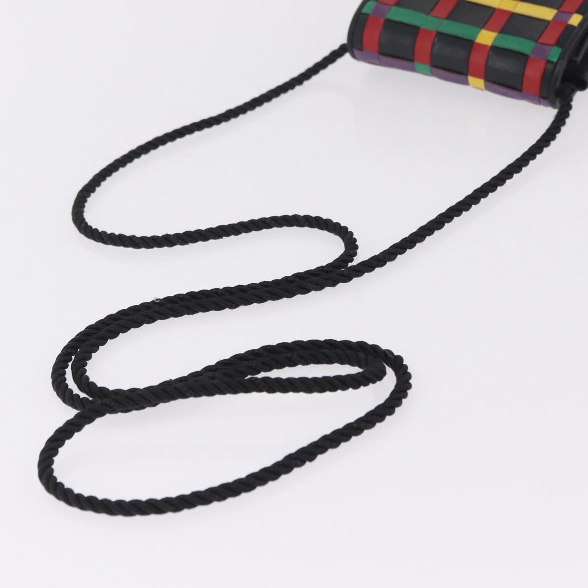FENDI Shoulder Bag Leather Multicolor Auth 208320A