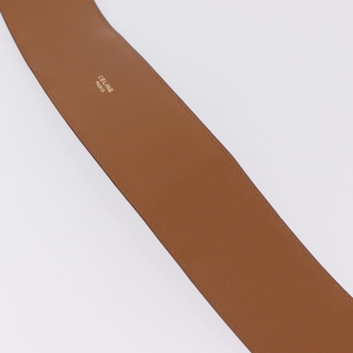CELINE Belt Leather Purple Gold Auth 208323V