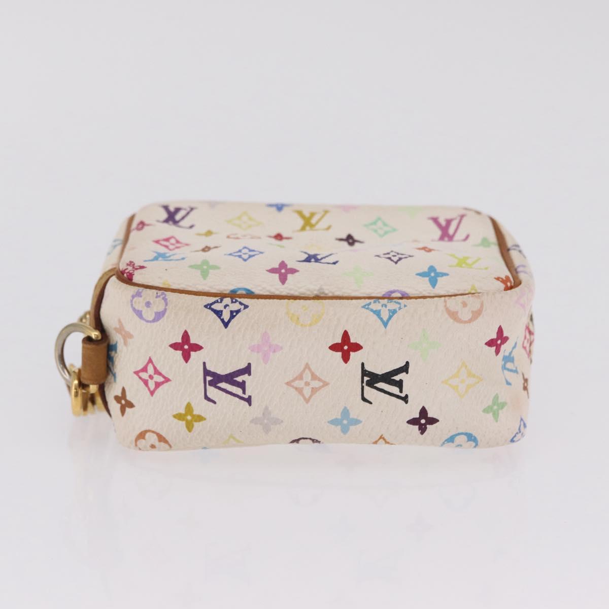 LOUIS VUITTON Monogram Multicolor Trousse Wapity Pouch White M58034 Auth 208327