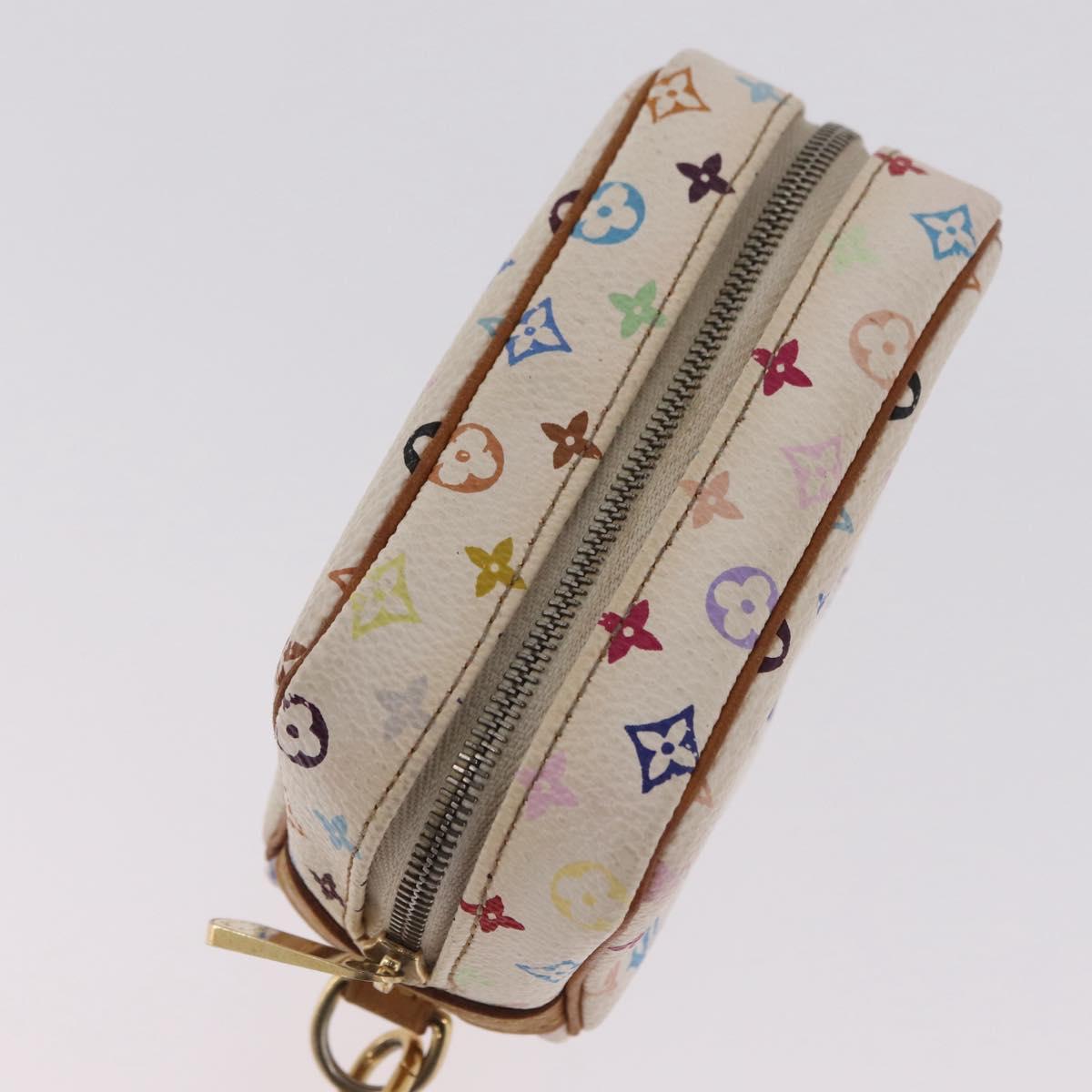LOUIS VUITTON Monogram Multicolor Trousse Wapity Pouch White M58034 Auth 208327