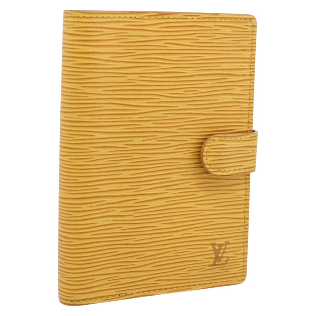 LOUIS VUITTON Epi Agenda PM Day Planner Cover Yellow R20059 LV Auth 208332