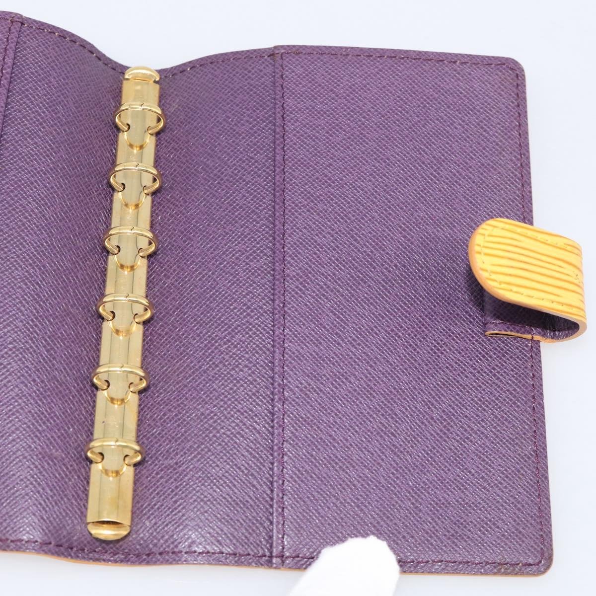 LOUIS VUITTON Epi Agenda PM Day Planner Cover Yellow R20059 LV Auth 208332