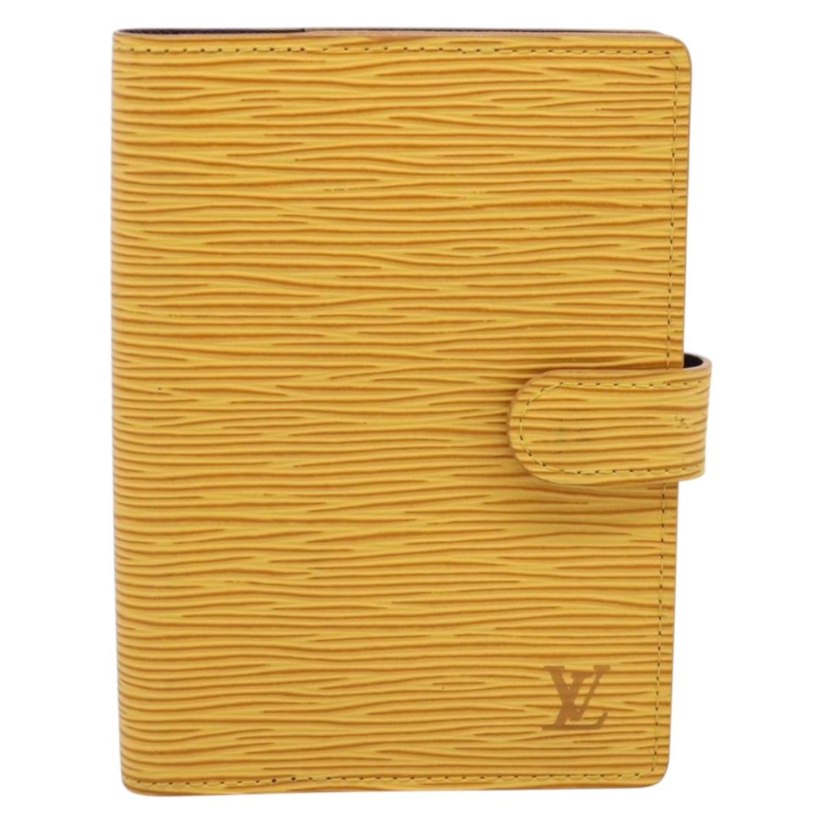 LOUIS VUITTON Epi Agenda PM Day Planner Cover Yellow R20059 LV Auth 208332