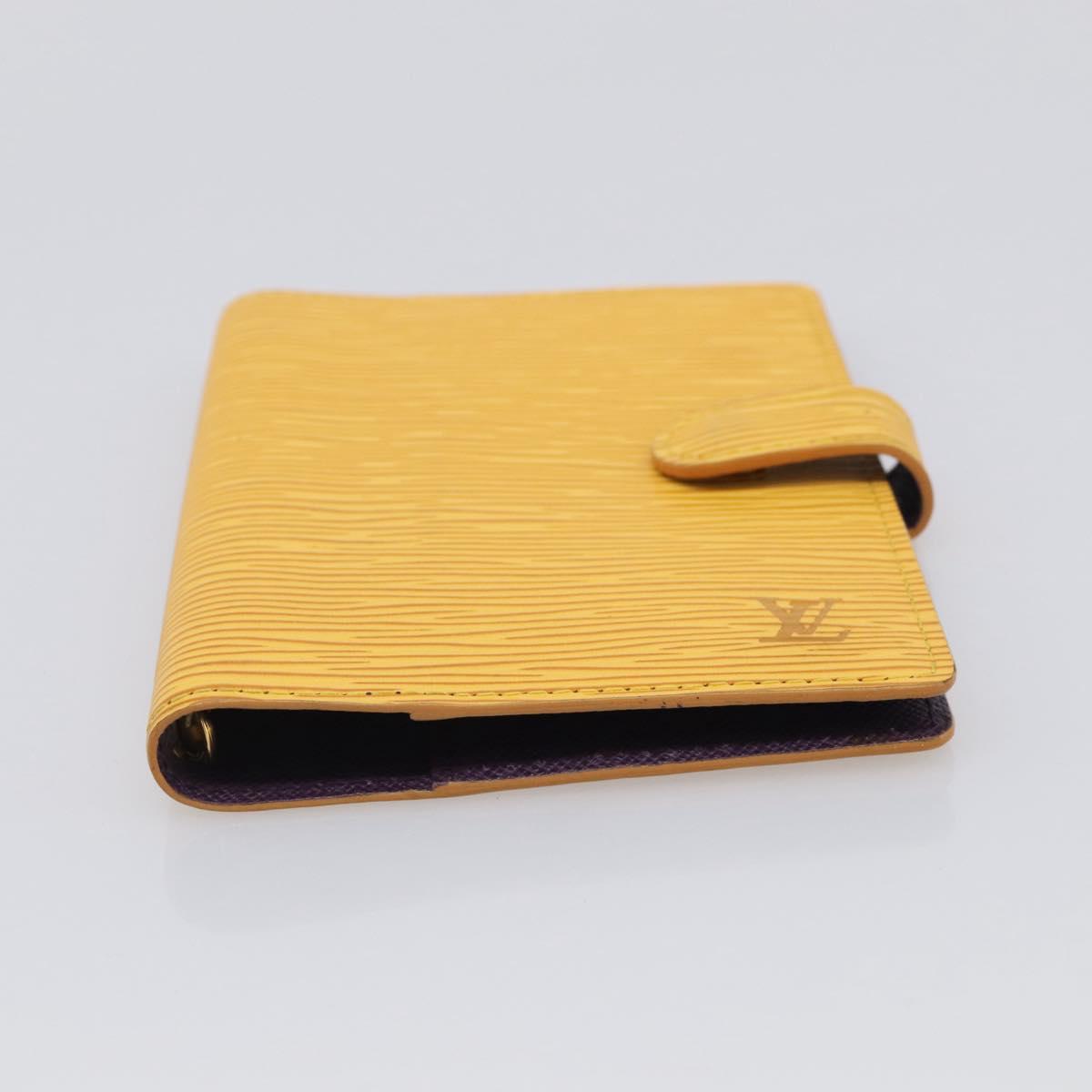 LOUIS VUITTON Epi Agenda PM Day Planner Cover Yellow R20059 LV Auth 208332