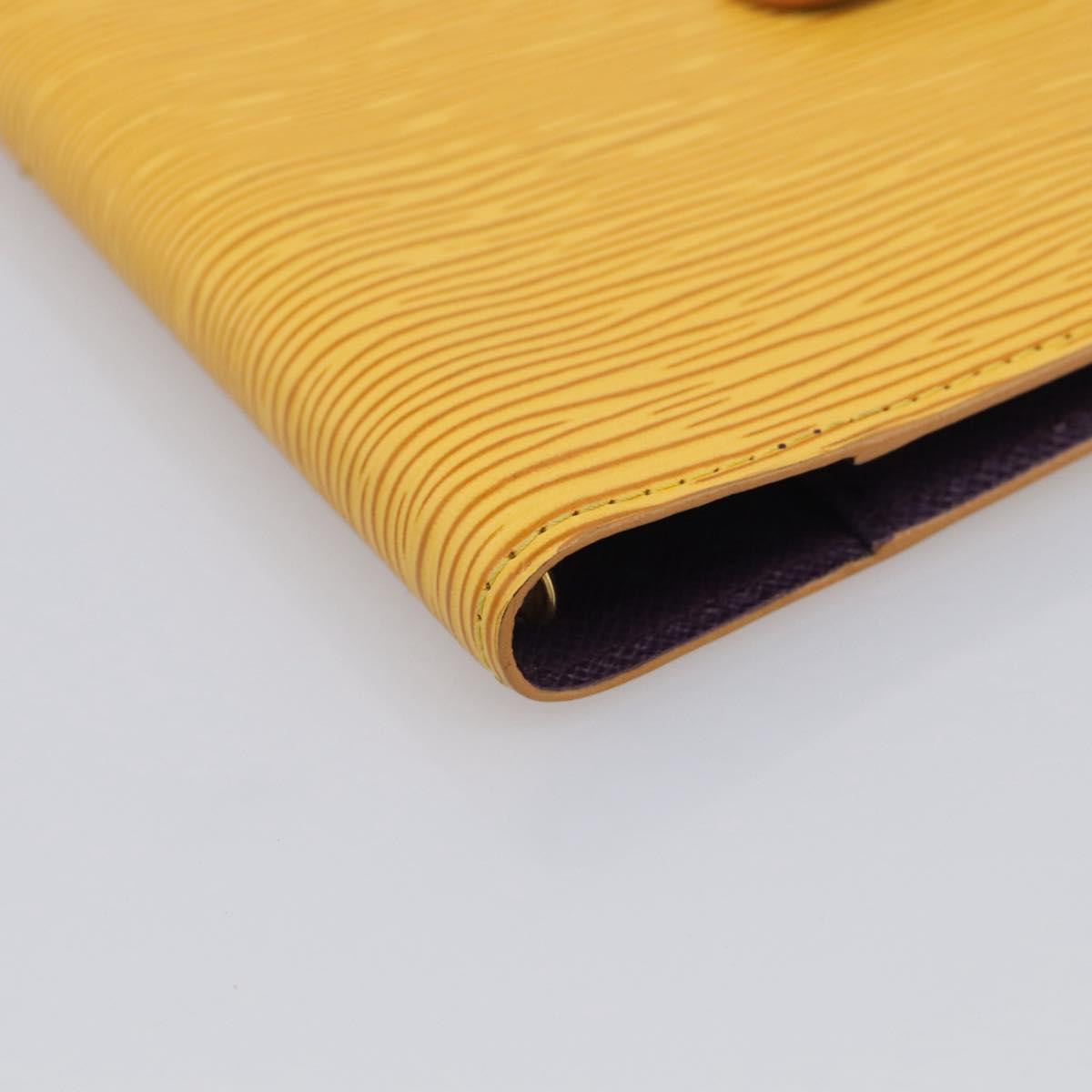 LOUIS VUITTON Epi Agenda PM Day Planner Cover Yellow R20059 LV Auth 208332