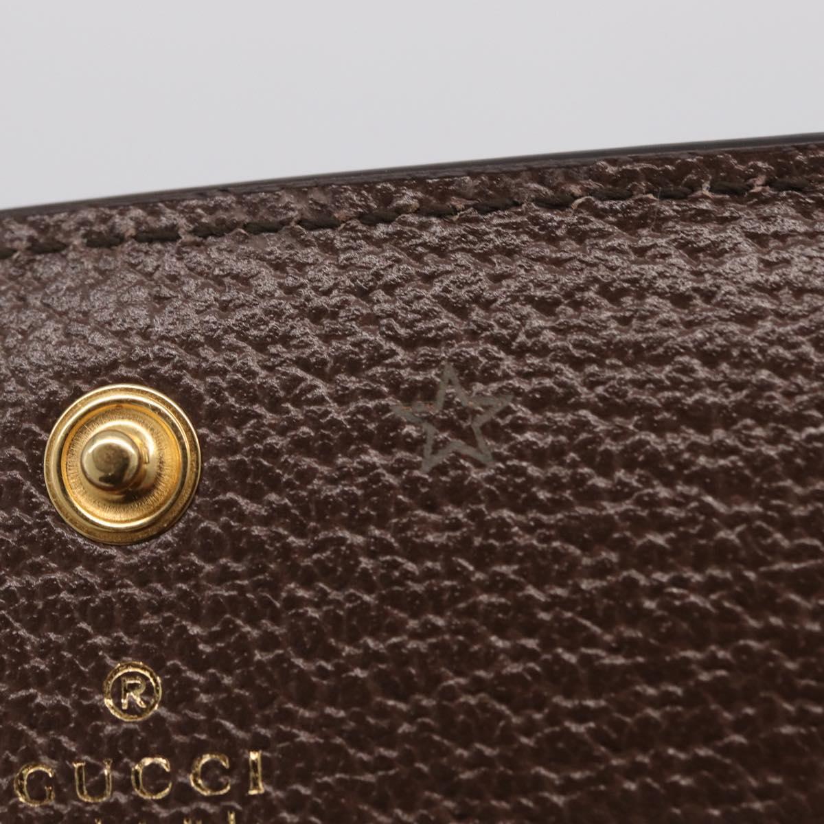 GUCCI GG Supreme Compact Bifold Wallet PVC BNF Beige Yellow 701009 Auth 208338M