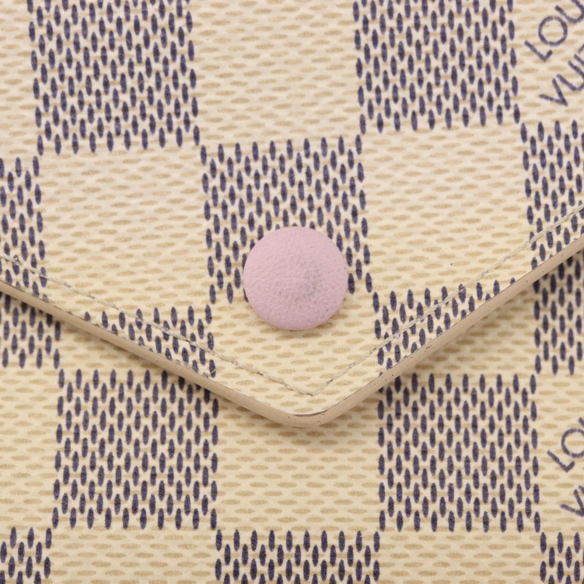LOUIS VUITTON Damier Azur Portefeuille Victorine Wallet N64022 LV Auth 208339