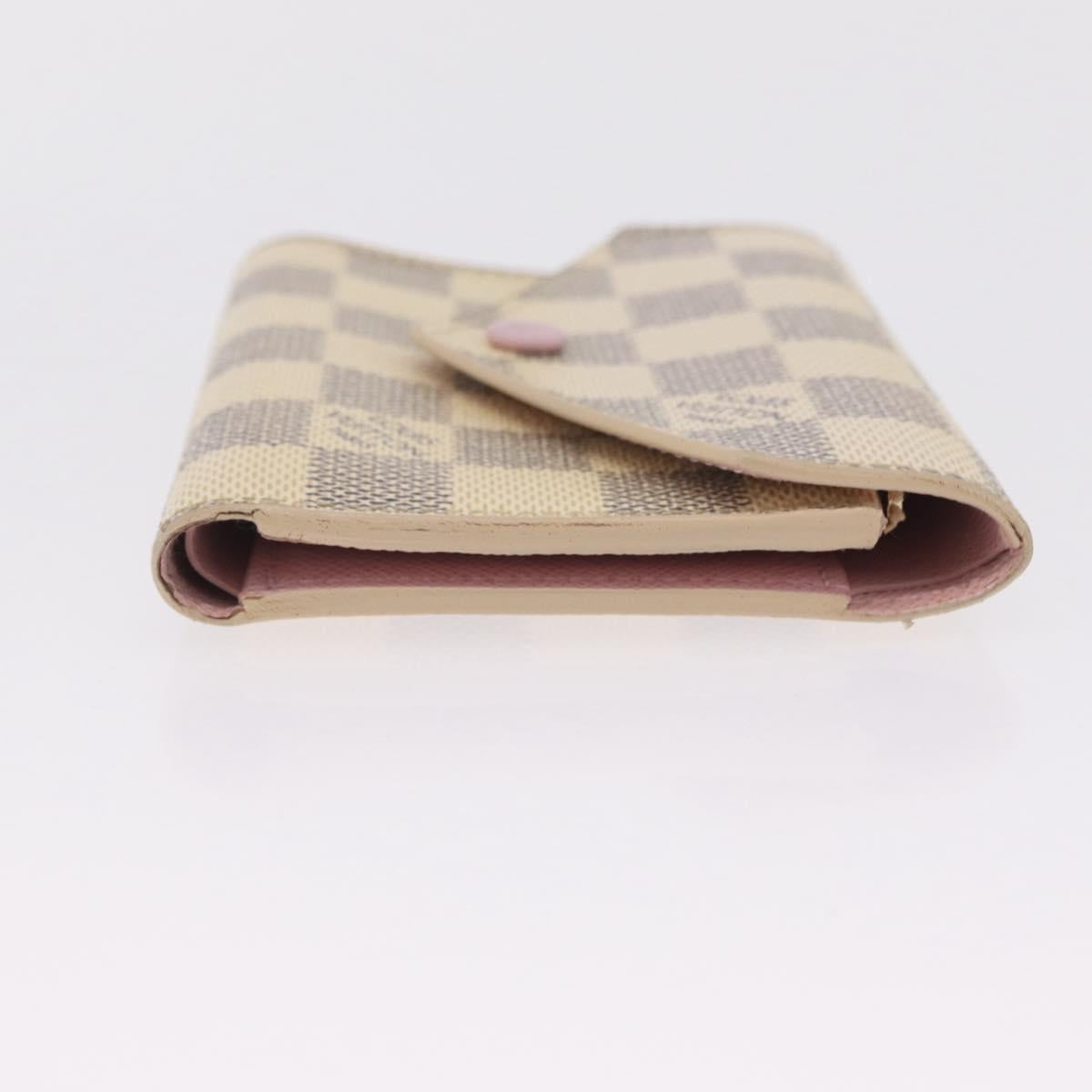 LOUIS VUITTON Damier Azur Portefeuille Victorine Wallet N64022 LV Auth 208339