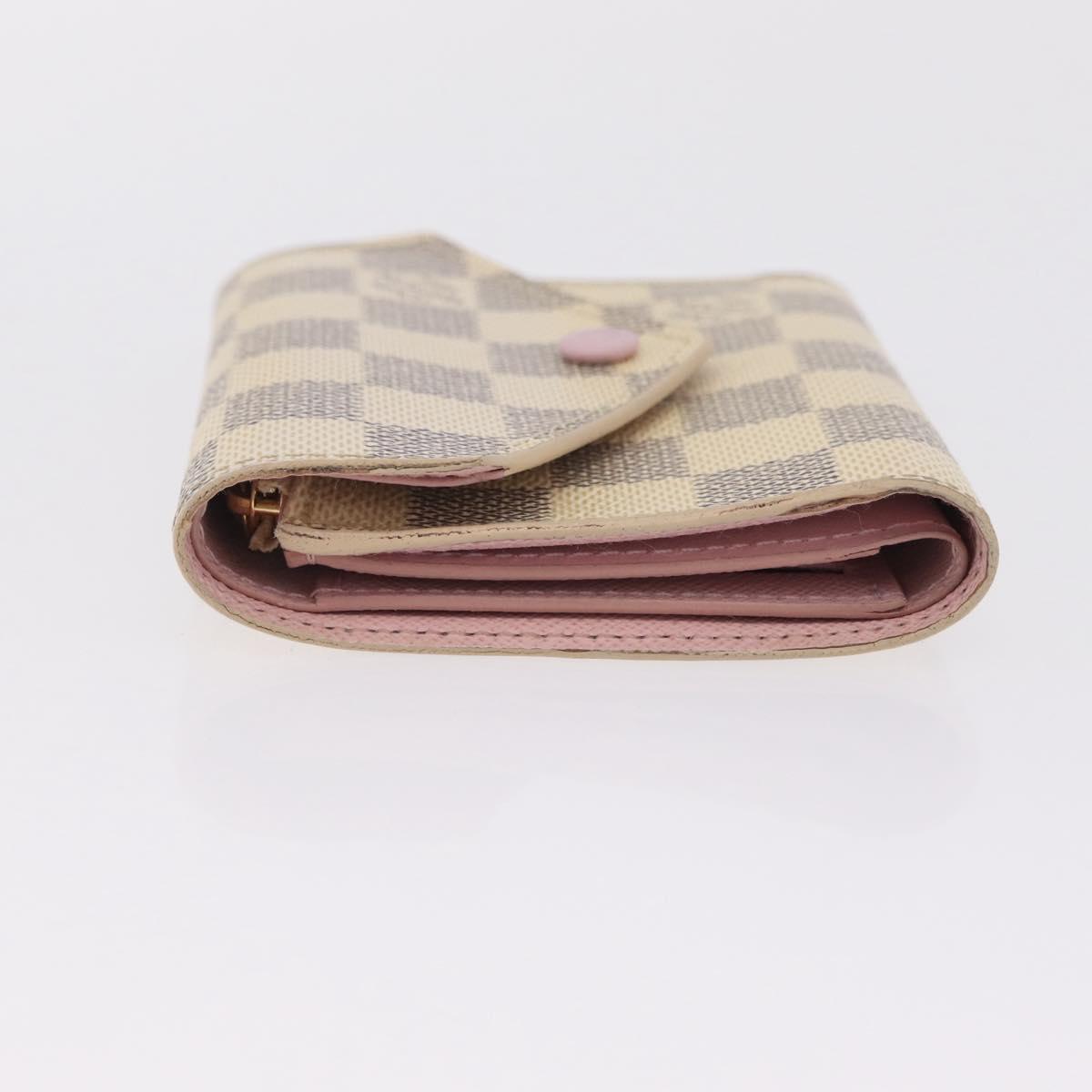 LOUIS VUITTON Damier Azur Portefeuille Victorine Wallet N64022 LV Auth 208339