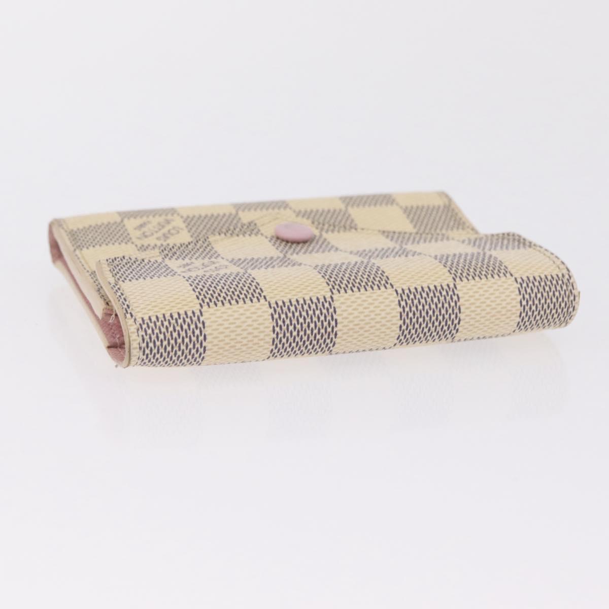 LOUIS VUITTON Damier Azur Portefeuille Victorine Wallet N64022 LV Auth 208339