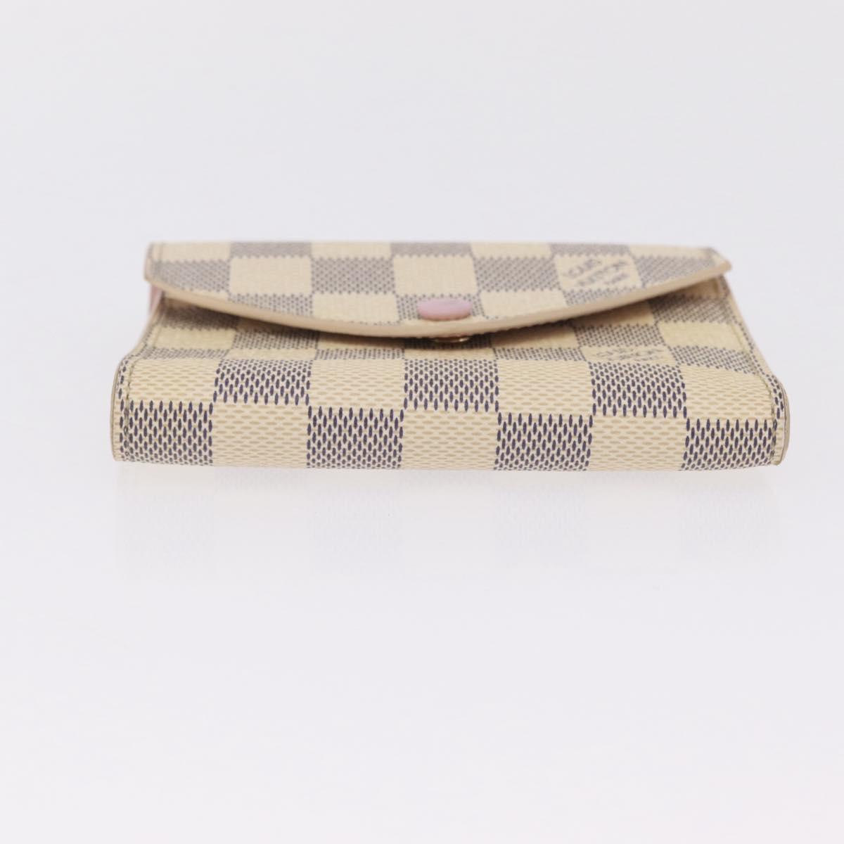 LOUIS VUITTON Damier Azur Portefeuille Victorine Wallet N64022 LV Auth 208339