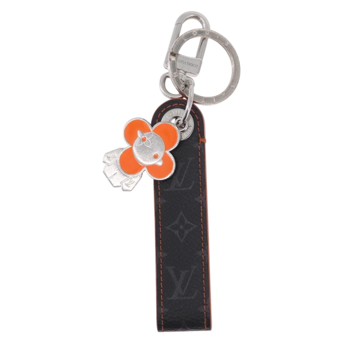LOUIS VUITTON Monogram Eclipse Dragon Vivienne Key Holder M01956 LV Auth 208343M