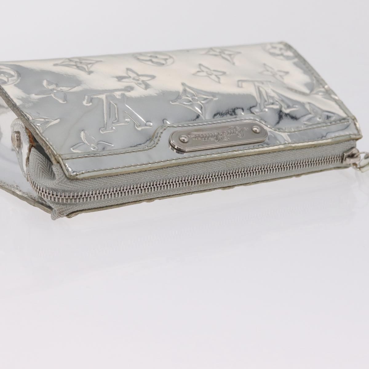 LOUIS VUITTON Monogram Miroir Trousse Cosmetic Pouch Silver M95603 Auth 208345