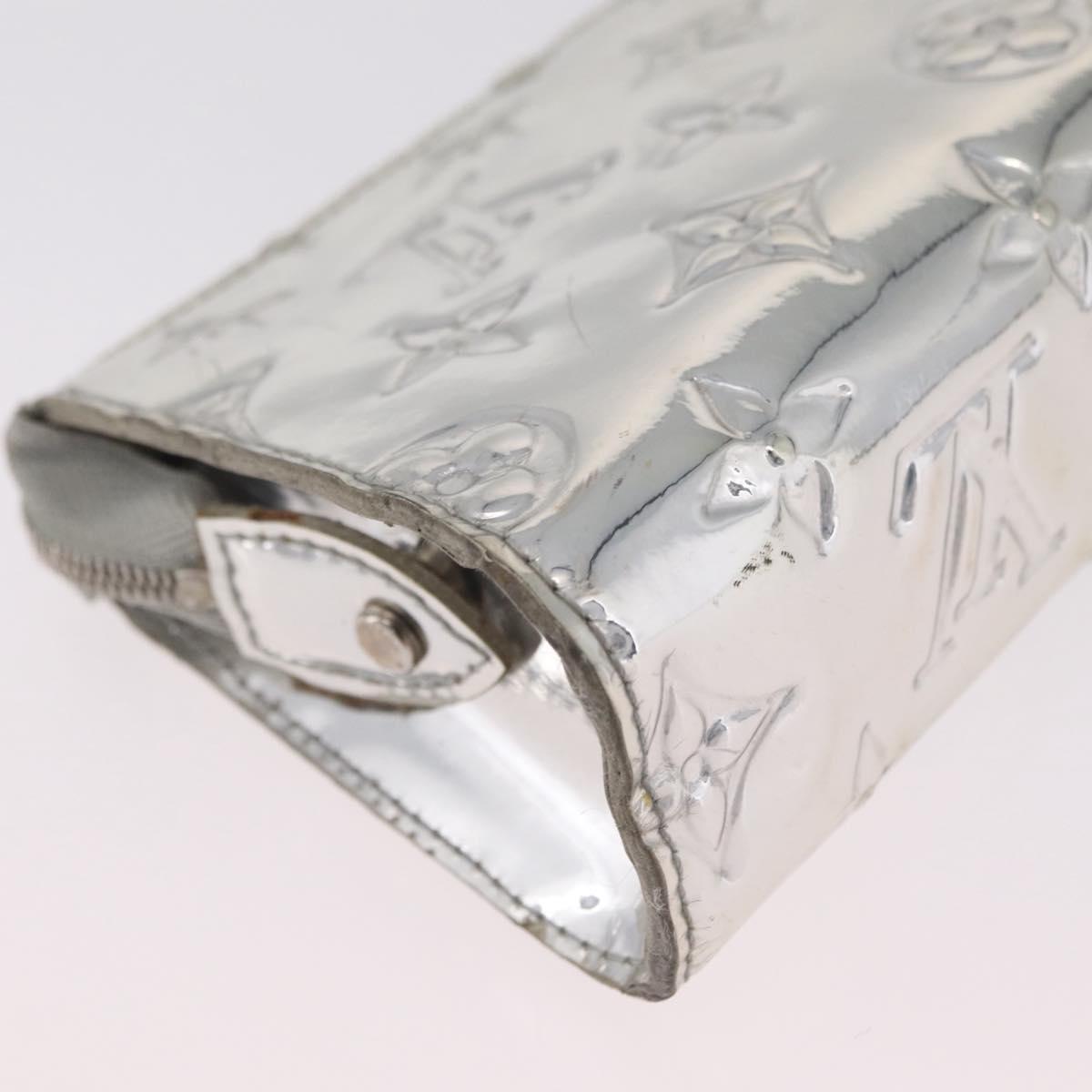 LOUIS VUITTON Monogram Miroir Trousse Cosmetic Pouch Silver M95603 Auth 208345