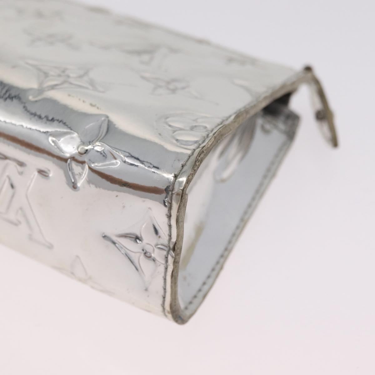 LOUIS VUITTON Monogram Miroir Trousse Cosmetic Pouch Silver M95603 Auth 208345