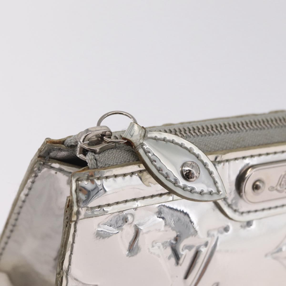LOUIS VUITTON Monogram Miroir Trousse Cosmetic Pouch Silver M95603 Auth 208345
