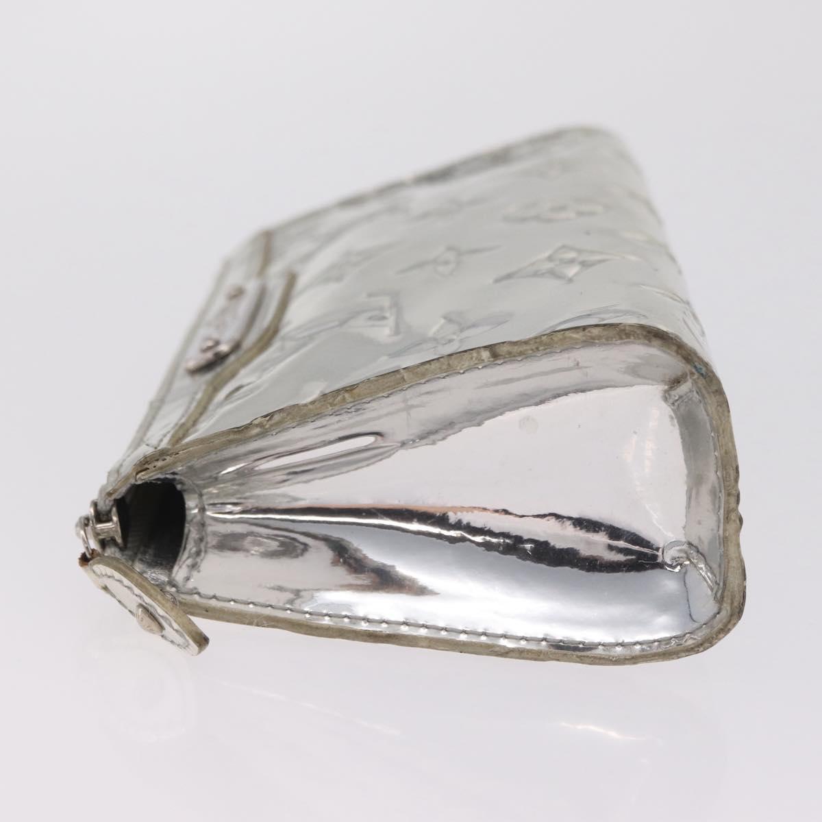 LOUIS VUITTON Monogram Miroir Trousse Cosmetic Pouch Silver M95603 Auth 208345
