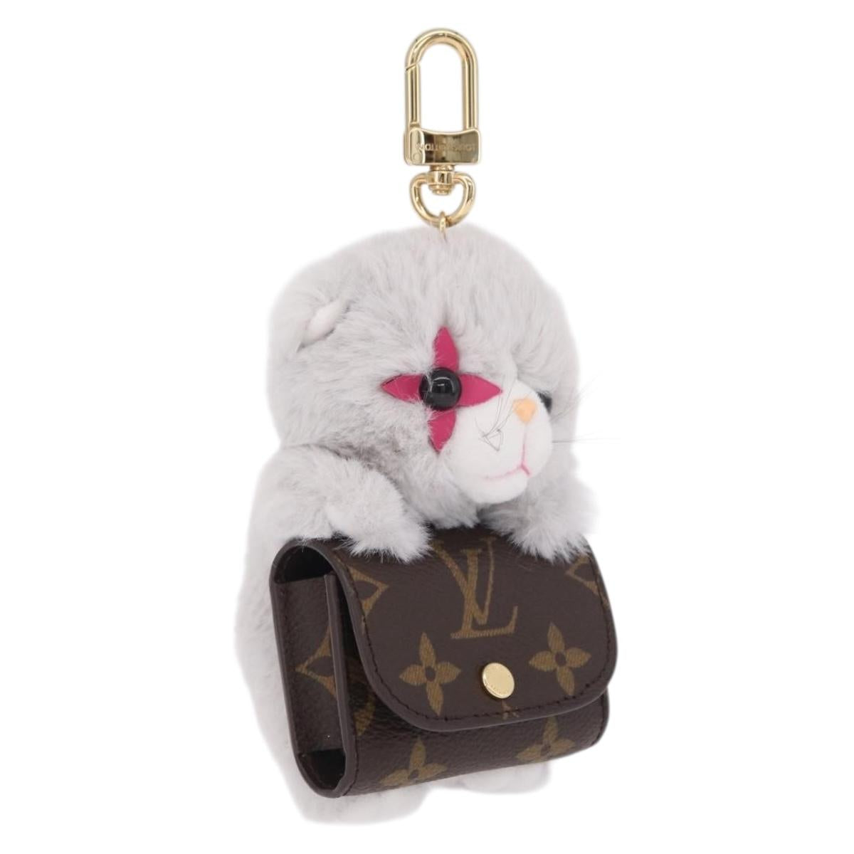 LOUIS VUITTON Monogram LV Cute Kitten Bag Charm M03512 LV Auth 208353M