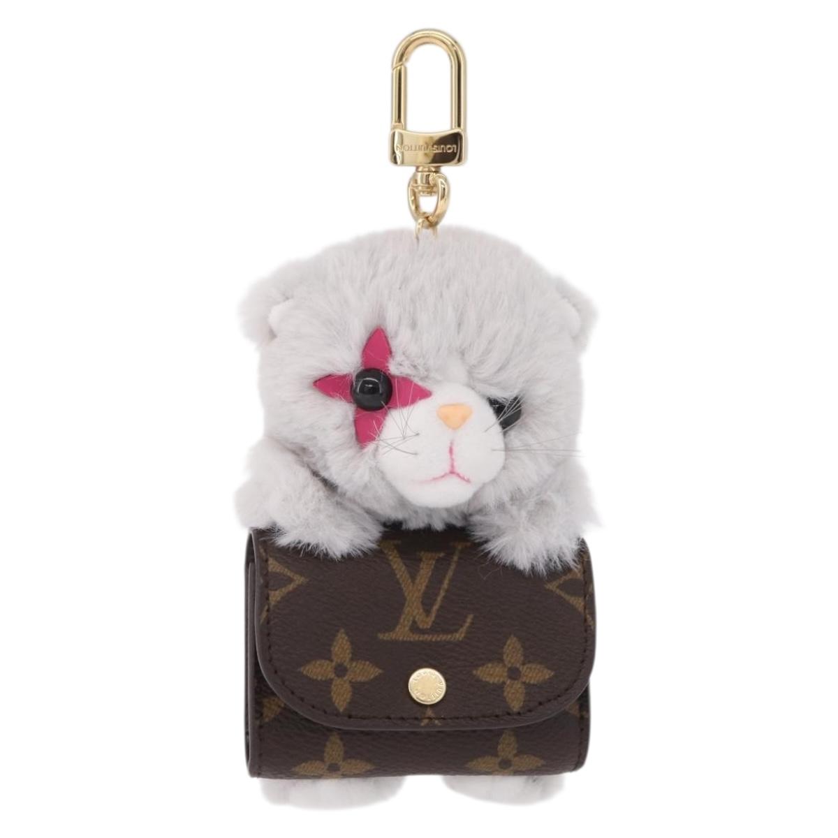 LOUIS VUITTON Monogram LV Cute Kitten Bag Charm M03512 LV Auth 208353M